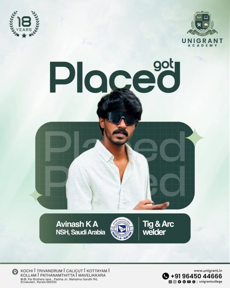 Huge congratulations to Avinash K A on his successful placement with NSH in Saudi Arabia! 🏆 Avi