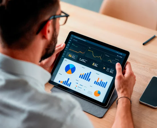 man-is-looking-tablet-that-has-graph-graph-it